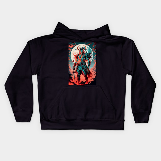 The devil king Kids Hoodie by NegVibe